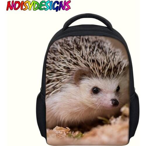 NOISYDESIGNS School Bag For Kids Hedgehog Animals Printes Children Schoolbags Fashion Girls Boys Bagpack Mochila Escolar