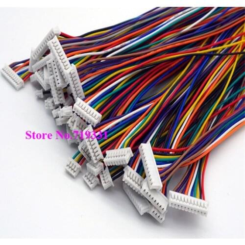 10pcs Micro Mini JST 1.25mm Male PLug with Cable, Single & Double End Extention Cable
