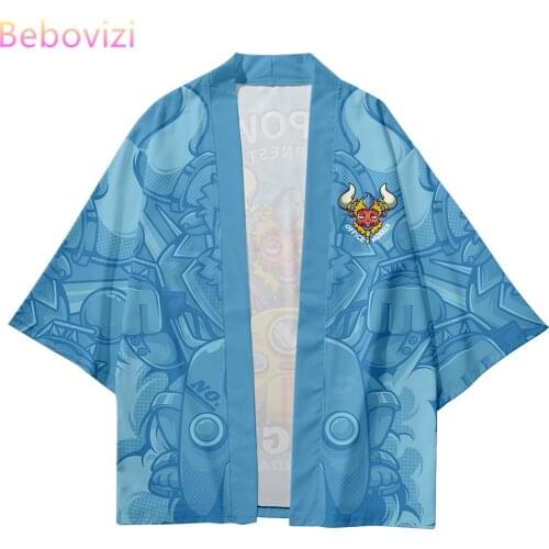 24 Color Plus Size XXS-6XL 5XL 4XL Cartoon Cow Cool Japanese Fashion Kimono Streetwear Cardigan Robe Women Men Haori Top Yukata