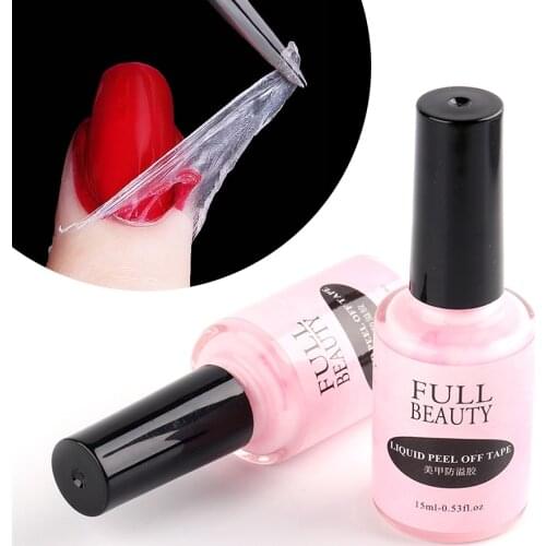 15ml Moisturizing Nail Latex Liquid Peel Off Tape Nail Care Anti-overflow Glue Edge Glue Tearable Skin Care Top Base Coat SA1825