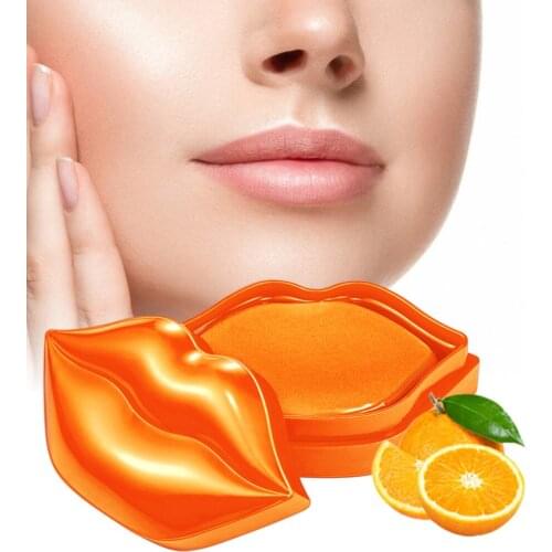 Orange Moisturizing Lip Mask Anti-Ageing Wrinkle Anti-Drying Lips Mask Lightening Lip Lines Hydrating Nourish Lips Care20Pcs/box
