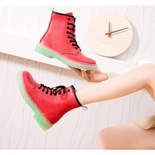 Female Martin shoes Women Winter Boots Shoes Fur 2021 New Genuine Leather Fashion Ankle Boots Student Flat