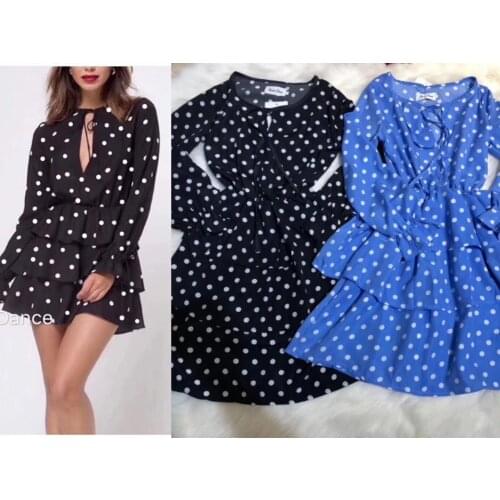 Plus Size Time-limited Dot Women Dress Zanzea 2019 Summer New Womens Dress Fashion Wave Point Corset Long-sleeved Female Sexy