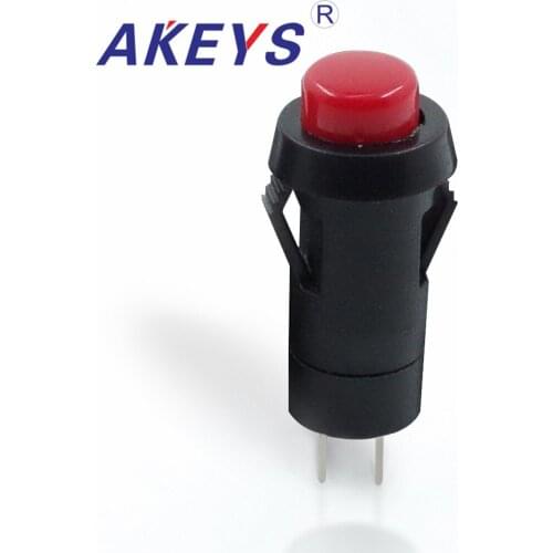 10PCS PS-425 8mm Red button with no thread plug and plug power button switch