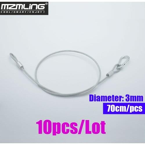 10pcs/Lot 70CM Diameter 3mm Safety Rope Cable Steel Safety Wire Cable For Moving Head Light Bar /Show /Stage Light Stage Machine