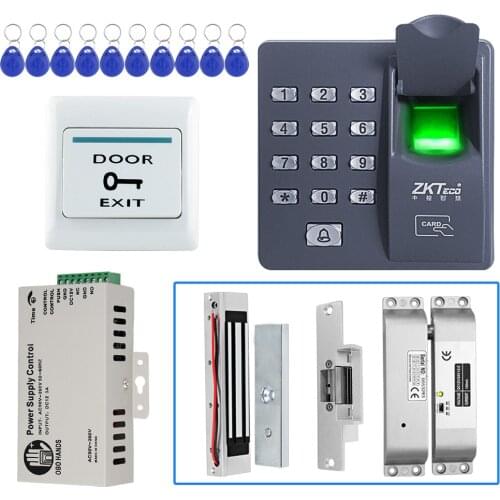 125KHz RFID Fingerprint Attendance Access Control System Biometric Door Set Electronic Magnetic Lock-X6
