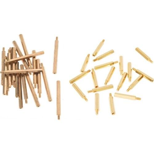 20 Pcs M3 Male x M3 Female Hexagonal Thread PCB Standoff Spacer 50mm Body Length & 20 Pcs 25mm