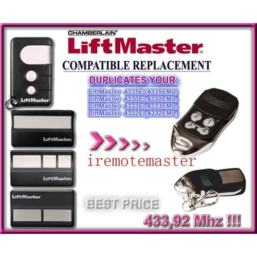 3pcs Chamberlain Liftmaster 4335E 4330E 4332E replacement Remote Liftmaster Garage door Opener beautiful