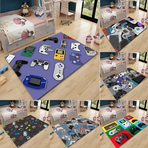 3D Game Controller Area Rug Non-Slip Floor Mat Doormat Playstation Rug Carpet Kids Play Mat Throw Rug for Bedroom Indoor Outdoor