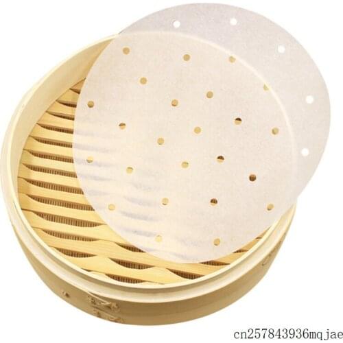 4000 pcs Baking Pan Liners Bamboo Steamer Steaming Paper Silicone Release Paper Vegetables Dim Sum Pot Steamer
