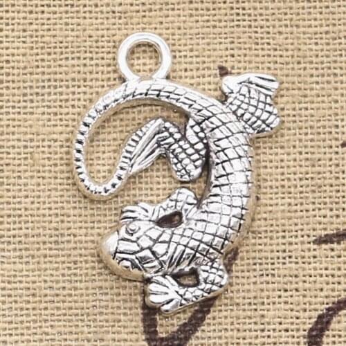 4pcs Charms Lizard 31x24mm Antique Making Pendant fit,Vintage Tibetan Bronze Silver color,DIY Handmade Jewelry