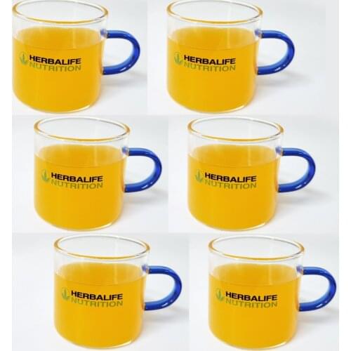 6PCS 120ML Wholesale Herbalife Nutrition Multi color Holder Creative Heat Resistant Drink juice Glass Cup Liquor cup