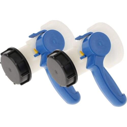HOT SALE 2 Pcs 1000L IBC Tank Tonnage Barrel DN40 Butterfly Valve Tap Water Adapter 62Mm