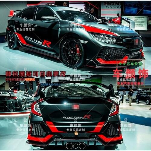 Car stickers FOR Honda Civic 2016-2021 body exterior modified sports racing decorative decals Civic