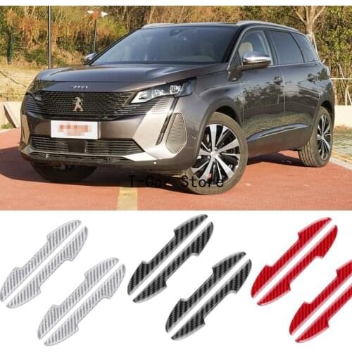 For Peugeot 301 306 307 308 2008 3008 4008 607 408 508 Car Side Door Edge Guard Bumper Trim Protector Carbon Fiber Stickers