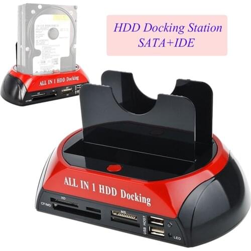 HDD Docking Station Internal Hard Disk Drive Case USB2.0 to 2.5 3.5 inch SATA IDE Dual Slot SSD HDD Enclosure