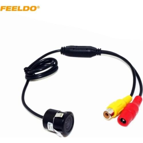 FEELDO 1Set Car Front View 18.5mm Snap Ring Car Original Image RCA Camera Night Vision Camera #AM1522