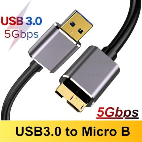 Hard Disk SSD Cable USB 3.0 to Micro B Cable Sync Cable External Hard Drive HDD Cord for Samsun S5 Charging USB Hard Drive Cable
