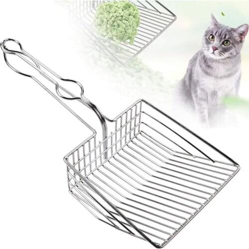 Portable Cat Litter Scoop Stainless Steel Metal Pooper Scoopers Pets Durable Poop Shovel Cleanning Tool Cats Puppy Pet Supplies