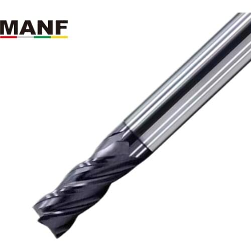MANF Mill Cutter HRC50 4 Flut 4mm 6mm 8mm 100L 150L Long End Mill Solid Carbide Endmills Tungsten Carbide Rod For milling