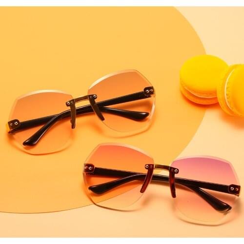 Cute Kids Sunglasses Boys Girls Child Classic Retro Rimless Sun Glasses UV400 Protection Baby Goggles Safety Children Eyeglasses