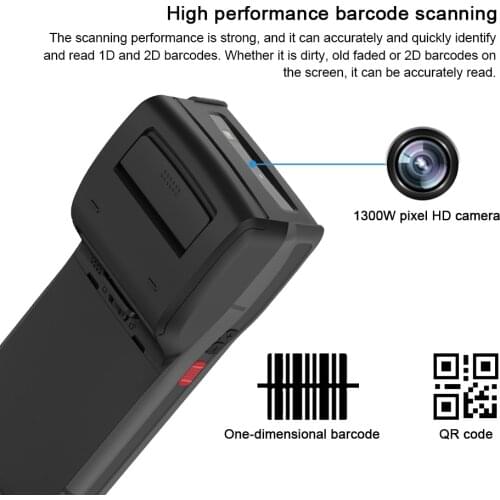 Mobile Printer Inventory Barcode QR Scanner Honeywell PDA with Built in Thermal Label Printer Sticker Printer for Express