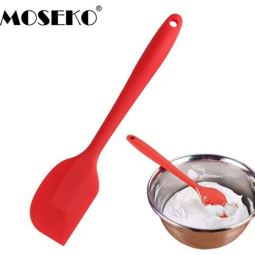 MOSEKO Non Stick Butter Cooking Silicone Spatula Cookie Pastry Scraper Cream Cake Spatula Kitchen Baking Mixer Tools