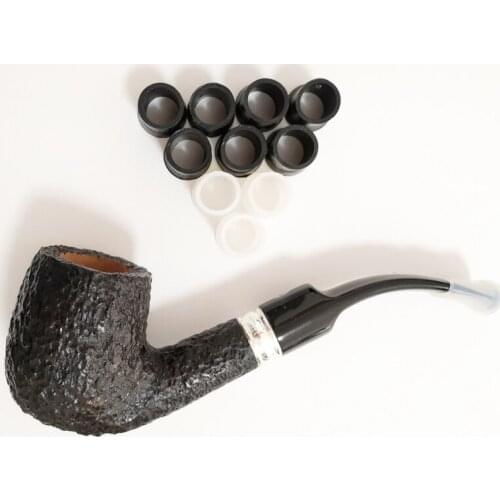 10Pcs Soft rubber Pipe Mouthpiece Tobacco Pipe Accessories Cigarette Smoking Pipe Tool black/white Protection Mouthpiece Rubber