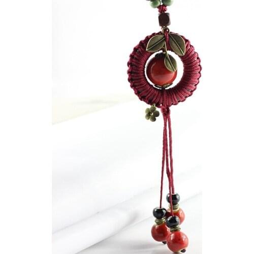 Wholesale Ceramic Pendant Necklaces Vintage Style Jewelry DIY Fashion Necklace For Women Accessories