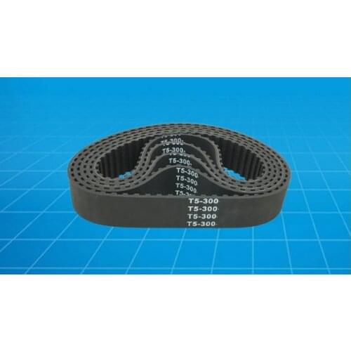 T5-260/280/295/300/330/340/360 Rubber Timing Belt Black 1PC