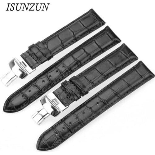 ISUNZUN Watch Band For Tissot T063610A T063639A Genuine Leather Watch Straps T063 High Quality For Men And Women Nato Strap