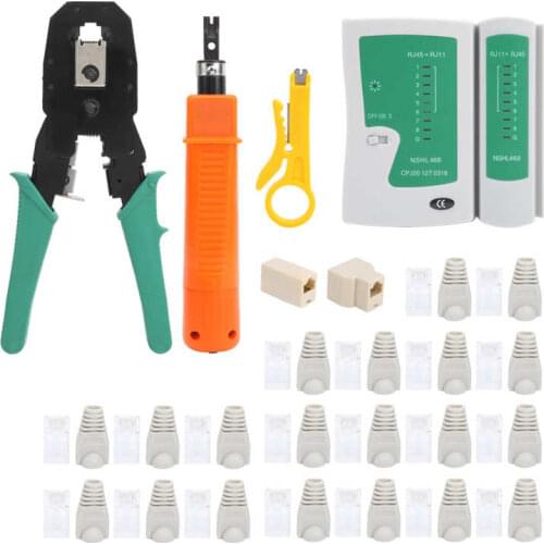 Energy meter Network Wiring Tool Set Cable Tester Crimping Pliers Mini Wire Stripper Kit YG-P308 power meter