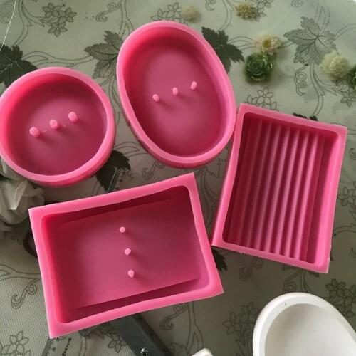 Cement Silicon Moulds DIY Cake Tray Chocolate Candy Molds Handmade Soap Tray Rack Silicone Mold