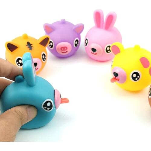 Cute Vocal Tongue Doll Pinch Music Childrens Decompression Vent Toy Vocal Animal Decompression Toy Stress Toys