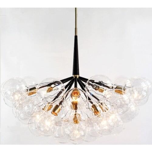 Glass bubble chandelier for Living room Bedroom Kitchen glass globe chandelier 9 /12 /20 Heads glass pendants for chandeliers