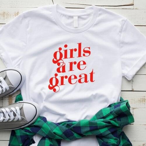 Pink White Tumblr Feministe Love Feminist Girls Are Great Shirt Girl Power Womens Rights Nasty Patriarchy Fashion T-shirt