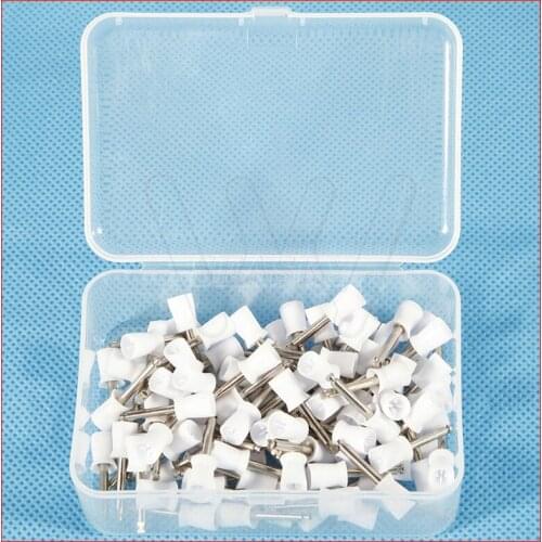 100pc/Box Dental lab Oral hygiene Disposable Polishing Cups As Seen On Tv Brush Polisher Flat Latch Nylon Type Rubber Prophy Cup