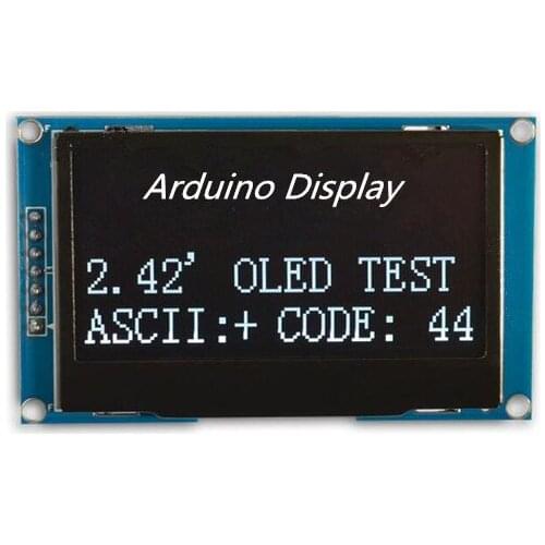 2.42 inch 7PIN SPI White/Green/Yellow/Blue OLED Screen SSD1309 Drive IC 128*64