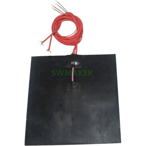 3D Printer Silicone Rubber Heater 200x250mm 250W 300W 400W 500W Electric Heating Pad / Heat Bed Customized