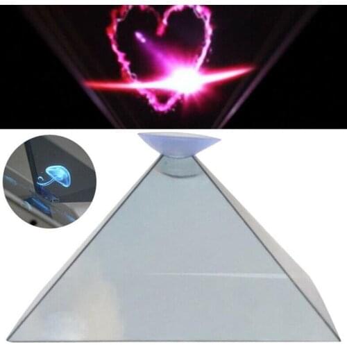 4Pcs Universal 3D Holo Box Holographic Projector Smartphone Advertise Showcase Mobile Hologram Box Pyramid Display Tablet P L7P8