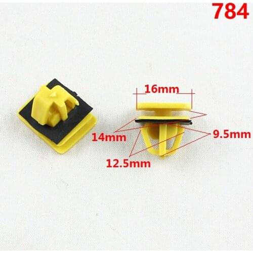 Auto yellow plastic clip retainer Door Sill Strip trim panel Retaining clip Fastener with Black Gasket For Hyundai