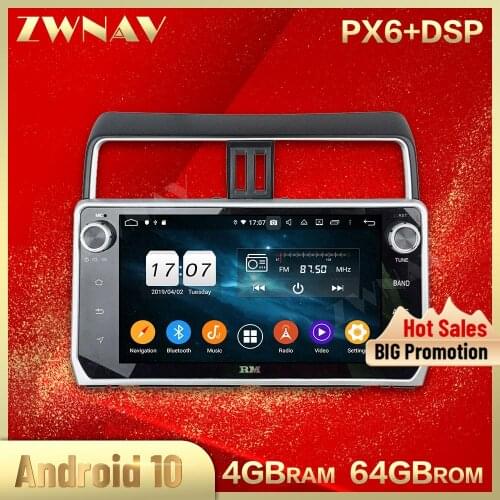 2 din Android 10.0 screen Car Multimedia player For Toyota Land Cruiser Prado 2018+ video stereo GPS navi head unit auto stereo