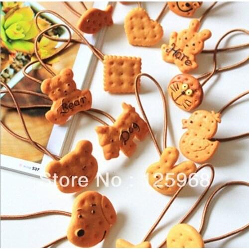 Free Shipping!2016 New Wholesale Child Hair Accessories Princess Baby Biscuits Hair Rope Hairwear Rubber Girls Elastic Hair Band