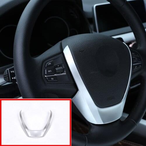 For BMW X3 X4 X5 F15 F25 F26 2014-2016 ABS Matt Chrome Steering Wheel Decoration Cover Trim Sticker Car Accessory