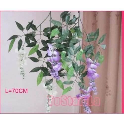Artificial wisteria floribce /artificial flower/flower decration/Silk flower bean flower for living room decoration (70 CM)