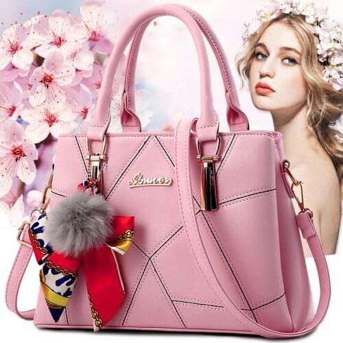 Korean version of the new trend Simple and stylish handbag Trend single shoulder slung killer bag sijin 30X12X21cm