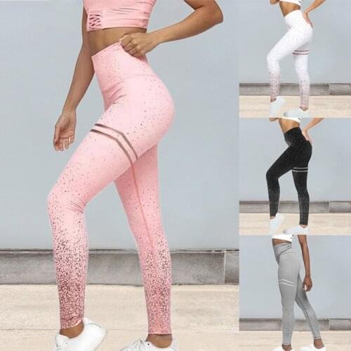 Leggings Sport Female Fitness Ropa Deportiva Mujer Gym Gold Dot Mesh High Waist Pants SEXY Females Pants 2020