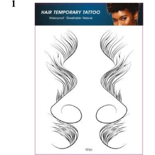 Hot Temporary Sticker Styling Tool Natural Curly Waterproof New Hair Line Tattoos Sticker Fake Baby Hair Hair Edges Template