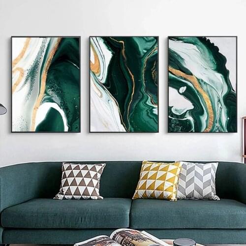 Minimalist Abstract Modern Style Canvas Painting Green Texture Poster and Print Contemporary Wall Art Picture Home Decoration