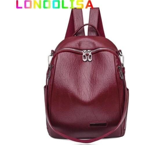 Fashion Backpack Pu Leather Shoulder Bag Academy Bagpack Womens Backpacks Casual School Bags for Teenage Girls Travel Rucksack